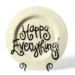 Happy Everything Gold Small Dot Big Round Platter by !