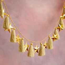 Glitterville Gold Star Garland by