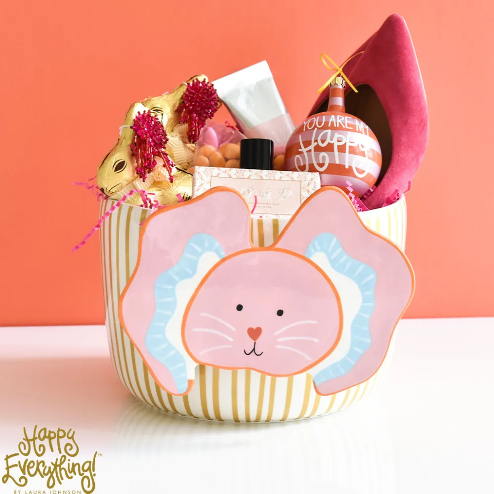 Happy Everything Gold Stripe Big Bowl by !