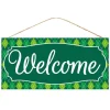 Craig Bachman Green Argyle Welcome Sign