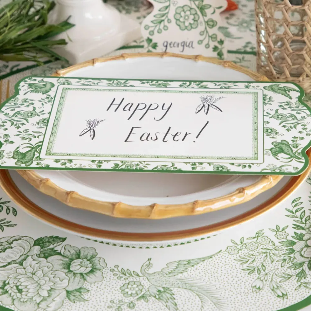 Hester & Cook Green Asiatic Pheasants Placemat Set