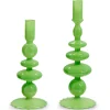 RAZ Green Candle Sticks Set