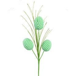 Liberty Floral Green Gingham Egg Pick