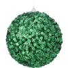 Regency Green Glamour Sequin Ball Ornament