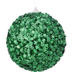 Regency Green Glamour Sequin Ball Ornament