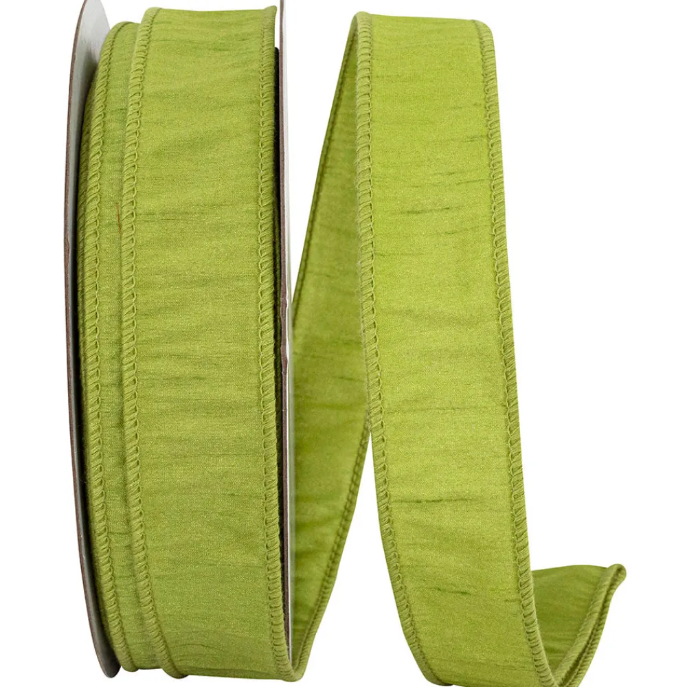 Reliant Ribbon Green Grass Dupioni Supreme Ribbon, 1.5" X 50YD