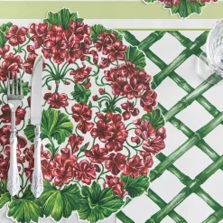 Hester & Cook Green Lattice Placemat Set