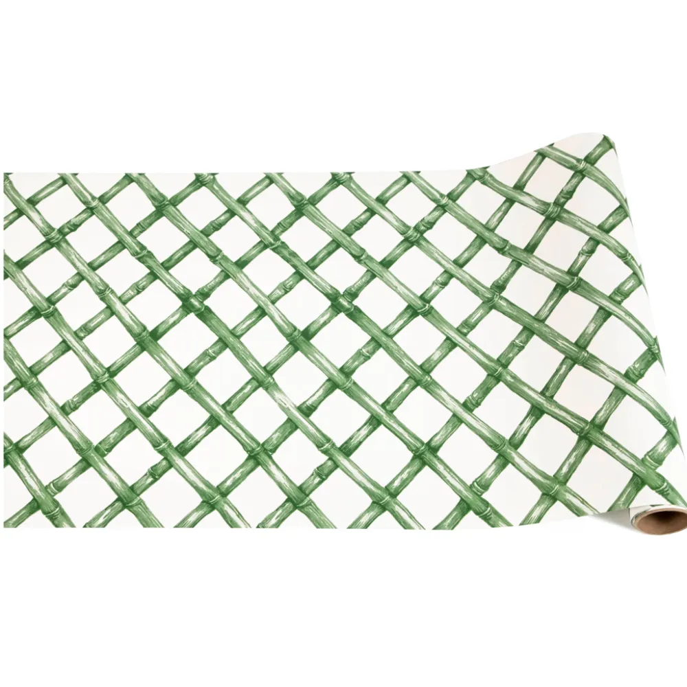 Hester & Cook Green Lattice Runner