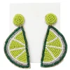 Laura Janelle Green Lime Wedge Earrings