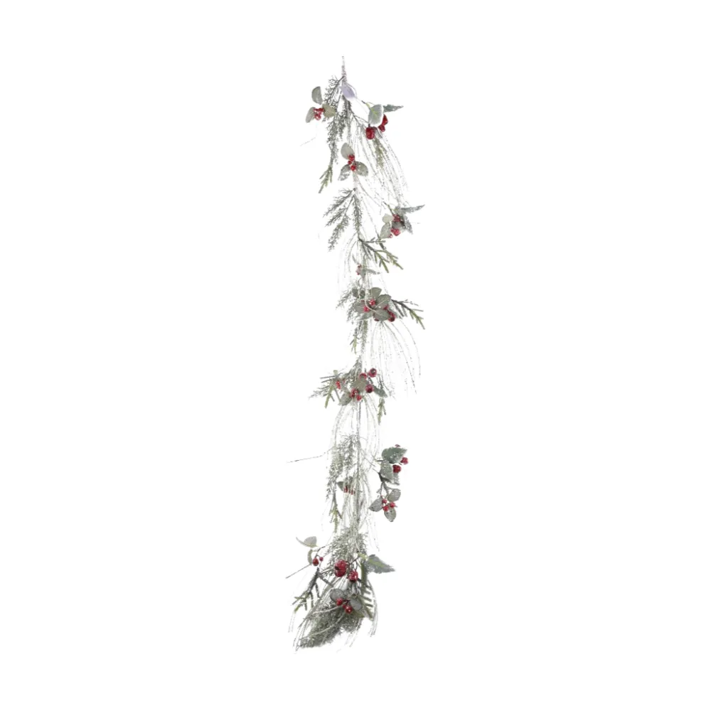 Direct Export Co. Green Natural Frosted Pine Berry Garland