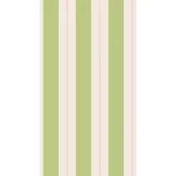 Hester & Cook Green & Pink Awning Stripe Guest Napkin Set