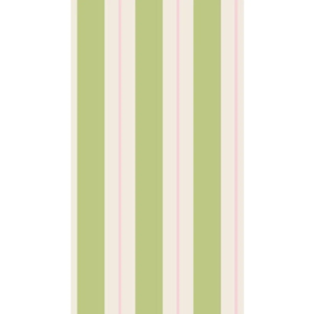 Hester & Cook Green & Pink Awning Stripe Guest Napkin Set