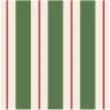 Hester & Cook Green & Red Awning Stripe Cocktail Napkin Set