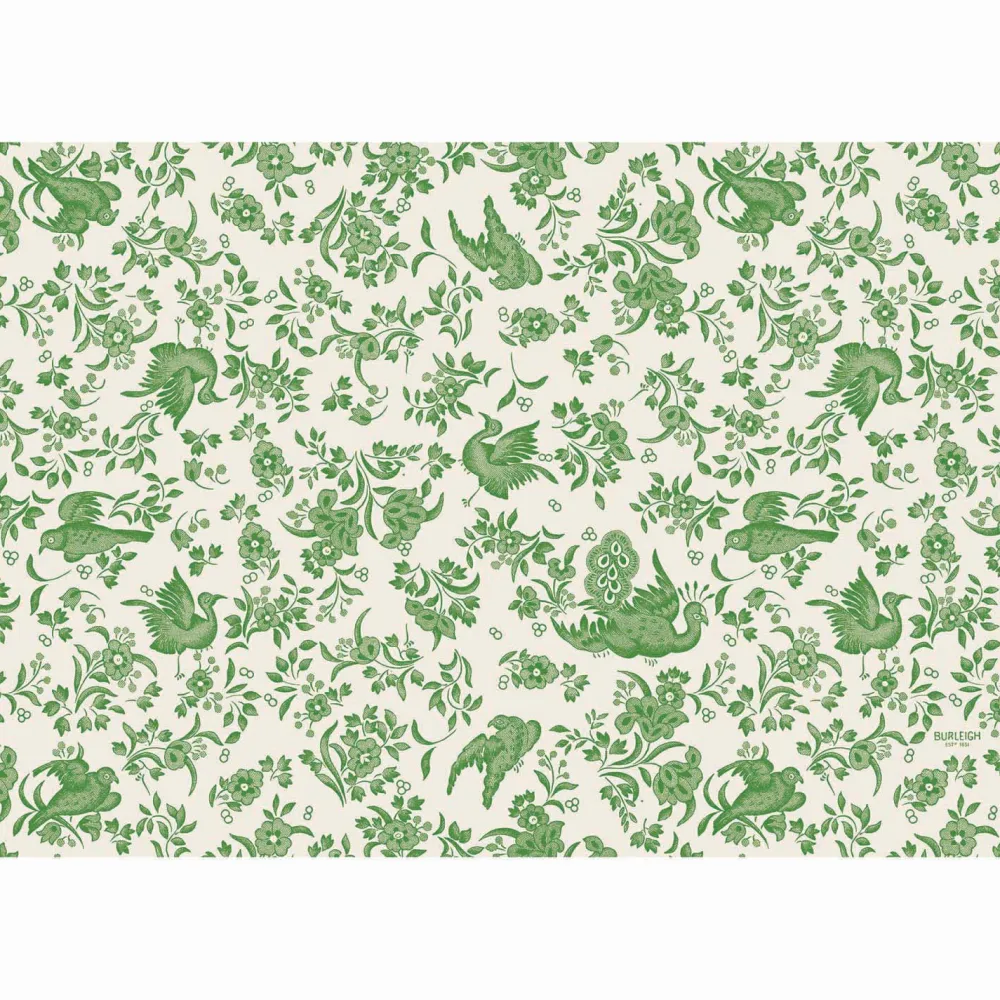 Hester & Cook Green Regal Peacock Placemat Set
