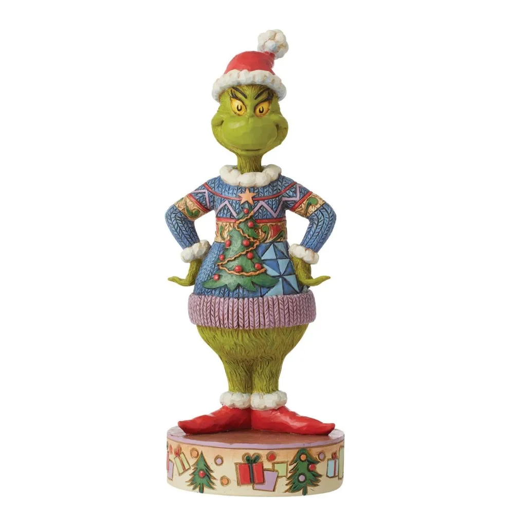 Department 56 Grinch Wearing Ugly Sweater Figurine, Dept. 56 Village