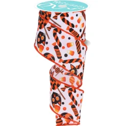 Craig Bachman Halloween Cat & Candy Ribbon, 2.5" X 10YD