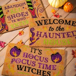 Evergreen Halloween Glitter Coir Mat
