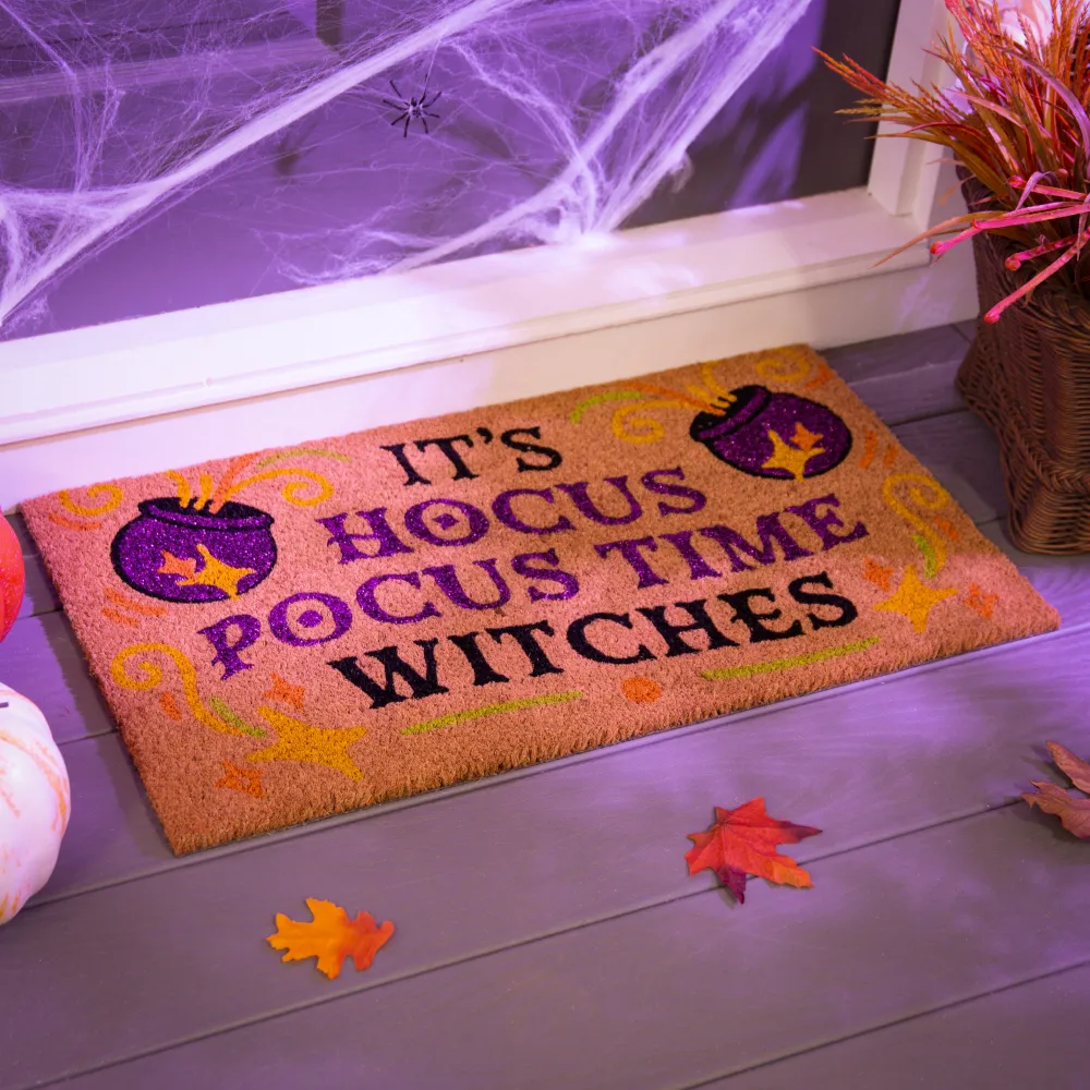 Evergreen Halloween Glitter Coir Mat