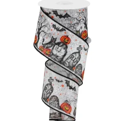 Craig Bachman Halloween Graveyard Ribbon, 2.5" X 10YD