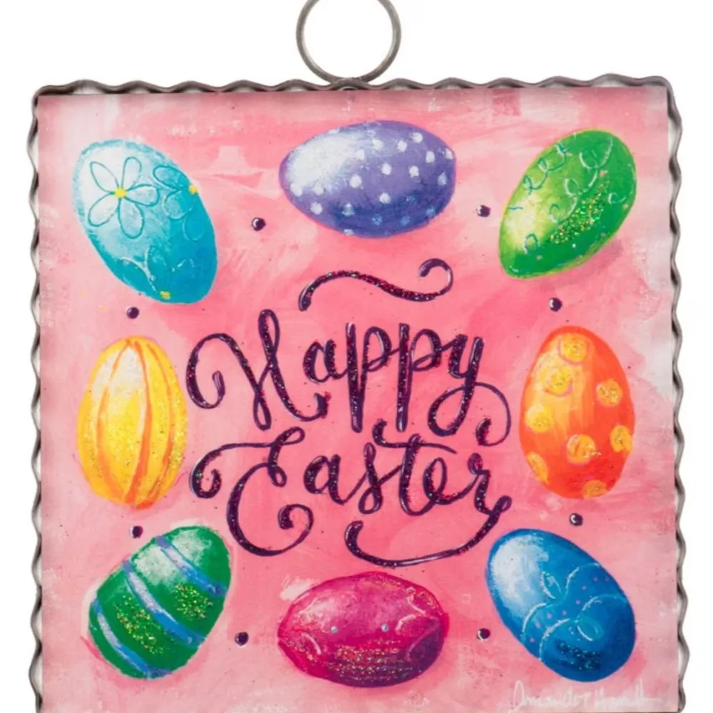 The Round Top Collection Hamilton Happy Easter & Eggs Mini Gallery Art