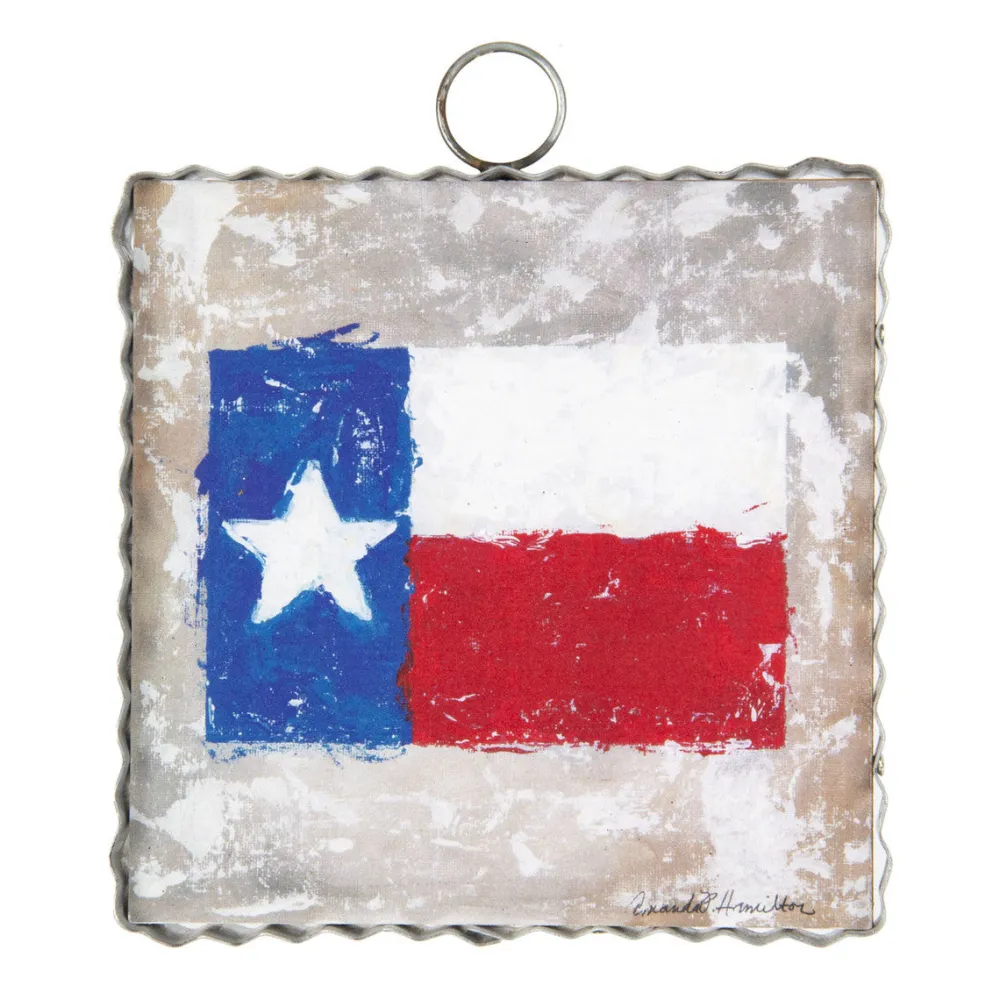The Round Top Collection Hamilton Texas Flag Mini Gallery Art