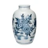 Creative Coop Hand-Painted Chinoiserie Floral Vase