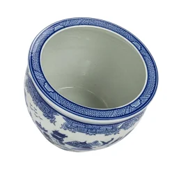 Creative Coop Hand-Painted Stoneware Planter