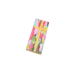 Trade Cie Hand Painted Wood Cross Block