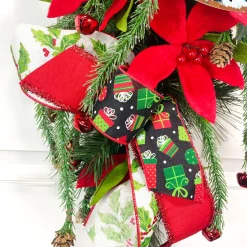 Mark Roberts Hanging Pine Tinsel Ball Spray