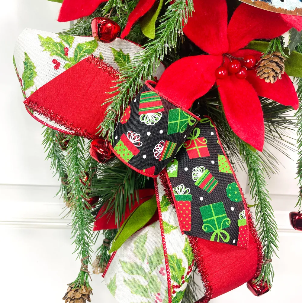 Mark Roberts Hanging Pine Tinsel Ball Spray