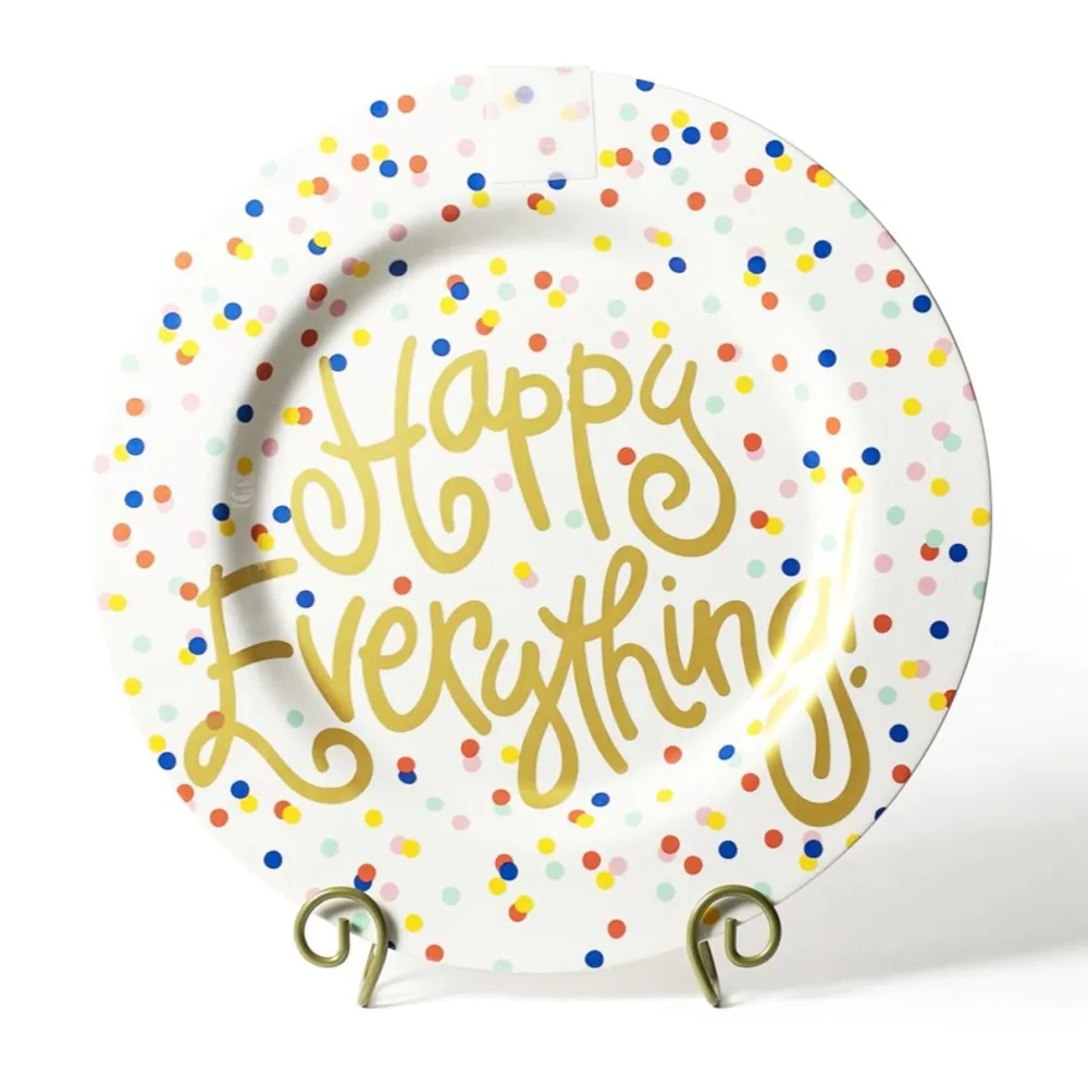 Happy Everything Happy Dot Big Round Platter by !