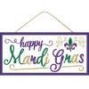 Craig Bachman Happy Mardi Gras Glitter Sign
