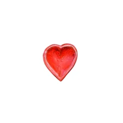 Forever Green Art Heart Dough Bowl, Red
