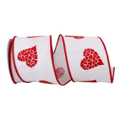 Reliant Ribbon Hearts Embroidered - 4"X10YD