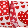 Reliant Ribbon Hearts Patchwork Ribbon, 2.5" X 10YD