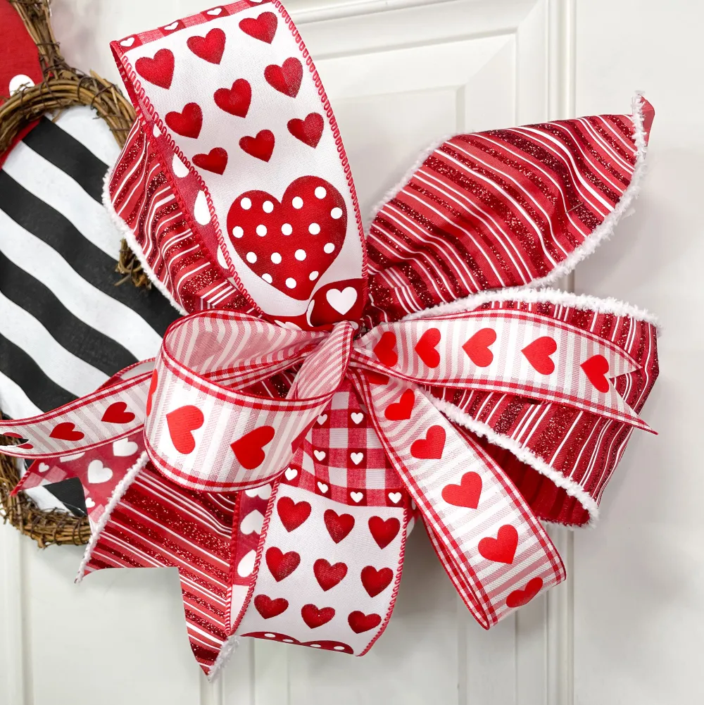 Reliant Ribbon Hearts Patchwork Ribbon, 2.5" X 10YD