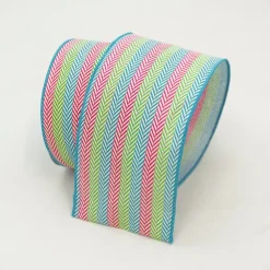 Farrisilk Herringbone Multicolored Stripes 2.5"X10YD