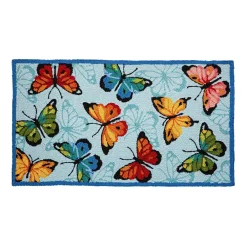 Evergreen Hooked Colorful Flutter Accent Rug
