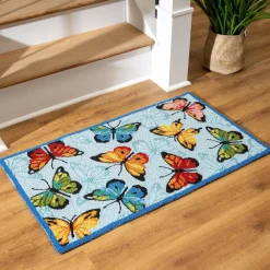 Evergreen Hooked Colorful Flutter Accent Rug