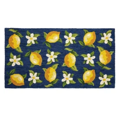 Evergreen Hooked Lemon Blossom Accent Rug