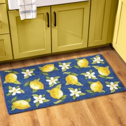 Evergreen Hooked Lemon Blossom Accent Rug