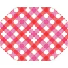 RosanneBeck Collections Hot Pink and Red Check Posh Placemat Set