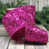 D. Stevens Hot Pink Metallic Sequin Ribbon, 4" X 10YD