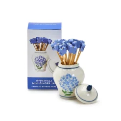 Two's Company Hydrangea Ginger Jar Toothpick Holder