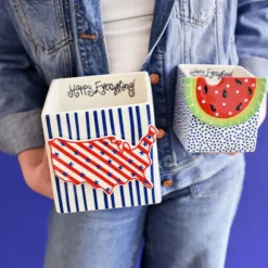 Happy Everything Indigo Small Dot Mini Nesting Cube by !
