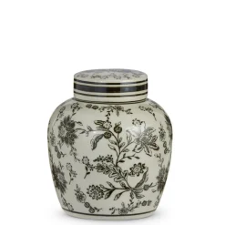 RAZ Ink and Ivory Lidded Jar