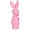 RAZ Iridescent Pink Flocked Bunny