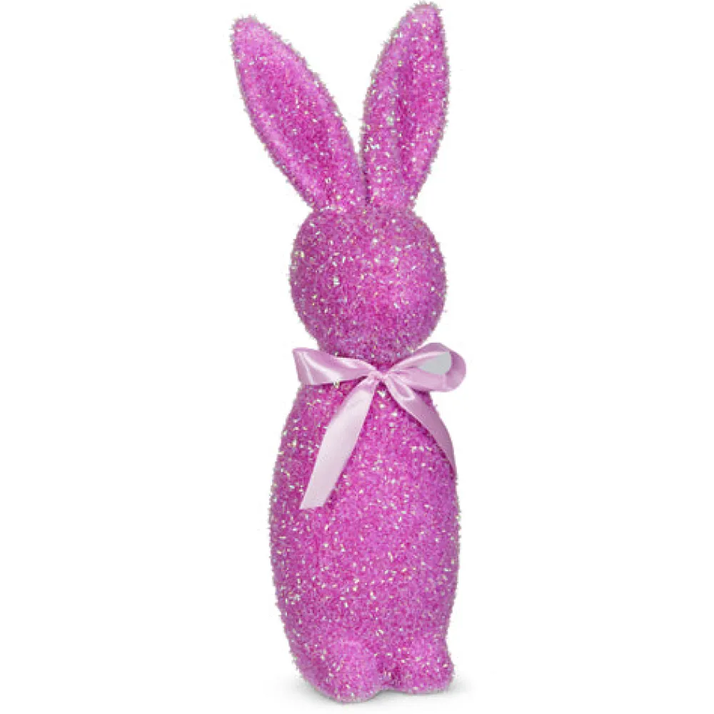 RAZ Iridescent Purple Flocked Bunny