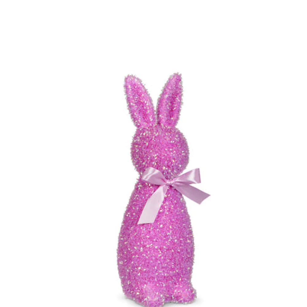 RAZ Iridescent Purple Flocked Bunny