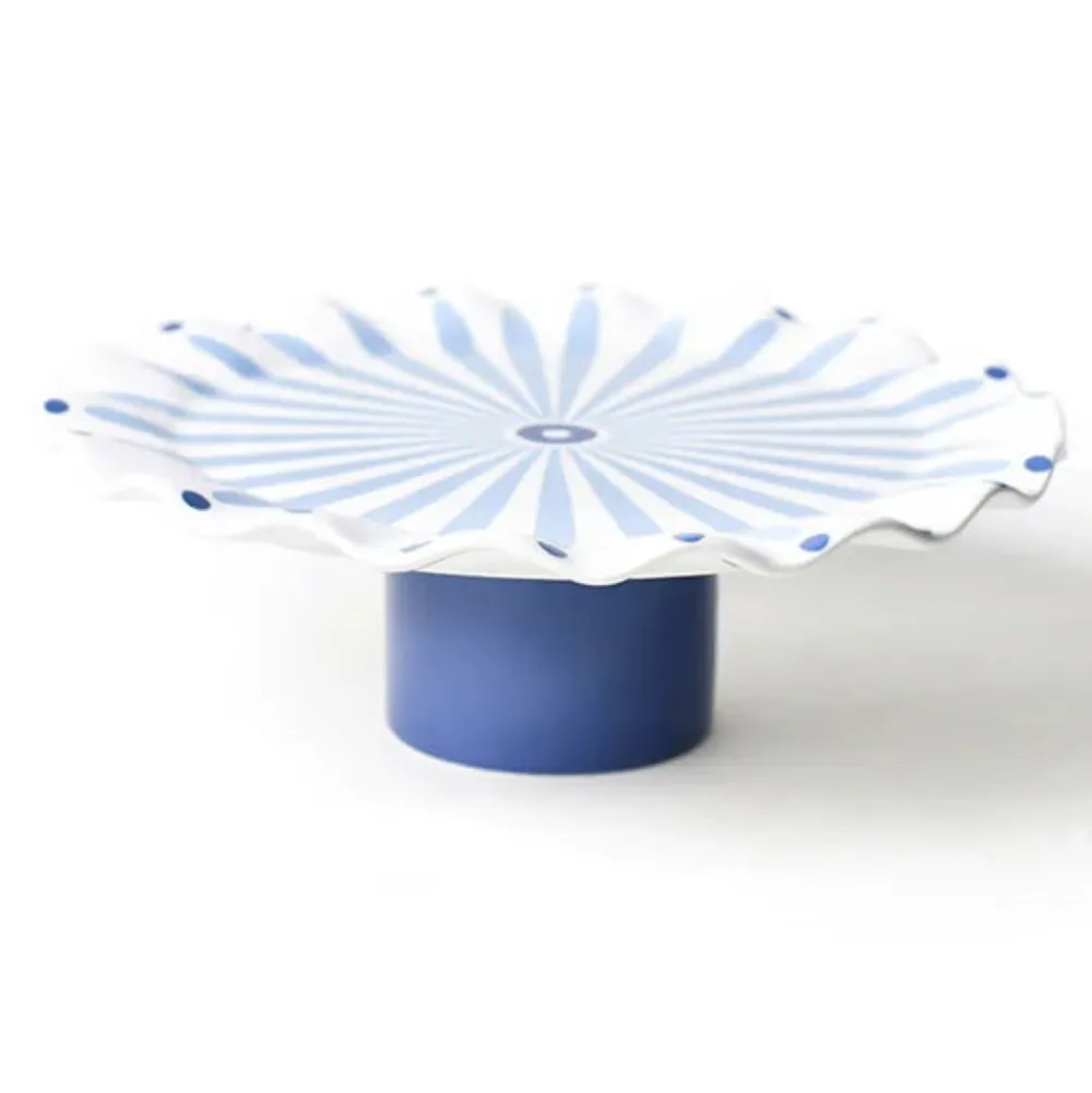 Coton Colors Iris Blue Burst Cake Stand